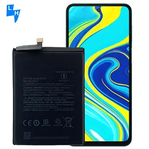 Baterai polimer Lithium-ion BN53, untuk Xiaomi Redmi Note 9 Pro Max 5020mAh 3.87V
