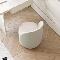 Tabouret de dressing moderne de luxe chaise en tissu à une place rotative minimaliste pour bureau à domicile chambre vanité canapé sectionnel Durable