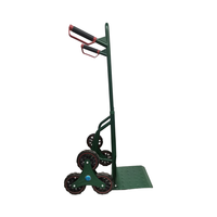 Chariot à main pliable OEM personnalisable à 6 roues en métal thermolaqué, chariot plateforme monte-escalier, outils de fixation par sangles