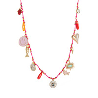 2025 haute qualité océan Style coeur yeux pendentif collier tressé collier de perles bijoux femmes