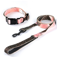 Collier et laisse pour chien personnalisés en polyester de luxe avec logo par sublimation, accessoires pour chien, laisse pour chien personnalisée, colliers et laisses pour animaux de compagnie