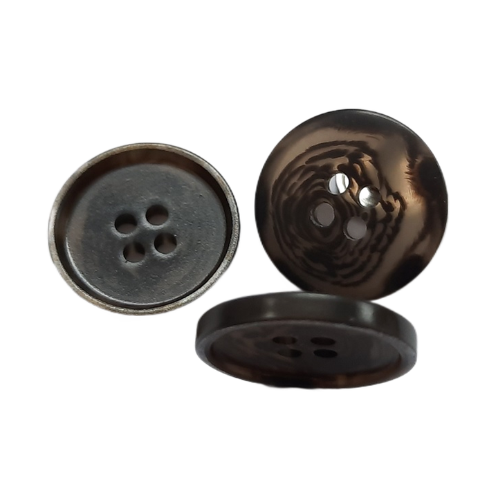 Customizable plastic sewn button Black button 4hole denim button with