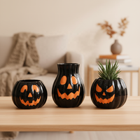 Service de personnalisation professionnel, mini pots de plantes en céramique pour la décoration de bureau, chambre à coucher, salle d'étude, pour Halloween
