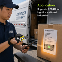 Lecteur de codes-barres industriel mini-ring BT Effon EF02 avec moteur Zebra SE4107 pour la logistique, l'expédition express et le tri aéroportuaire - Expédition en 7 jours