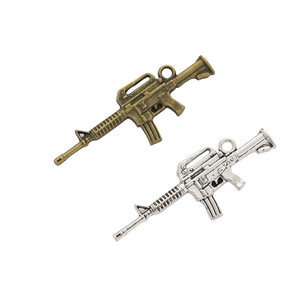 Bestseller <span class=keywords><strong>M16</strong></span>/AR-15 Sturmgewehr Metall-Ornament Schmuckanhänger Modische Anhänger Charms zur Dekoration - Product Image 4
