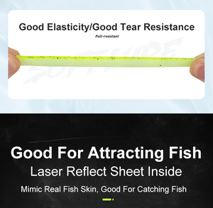 Señuelos blandos Kingdom Senko Worm de 100 mm y 75 mm, señuelos de plástico, señuelos blandos de precisión, señuelos de natación, señuelos Crankbait, señuelos <span class=keywords><strong>Trick</strong></span> Worms, señuelos Ned Rig para lubina - Product Image 5