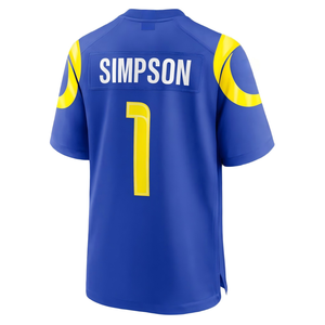 Nueva Camiseta <span class=keywords><strong>de</strong></span> Fútbol Americano 2026 <span class=keywords><strong>de</strong></span> <span class=keywords><strong>Los</strong></span> Angeles Ty <span class=keywords><strong>Simpson</strong></span> para Novatos, Estilo Vapor, Auténtica, Cosida, <span class=keywords><strong>de</strong></span> Malla Transpirable, para el Día del Partido - Product Image 2