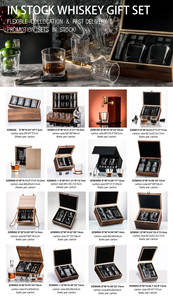 Ensemble de carafe à whisky en cristal transparent carré personnalisé distributeur de liqueur cadeau pour <span class=keywords><strong>homme</strong></span> pierres de refroidissement pour Scotch Bourbon - Product Image 6