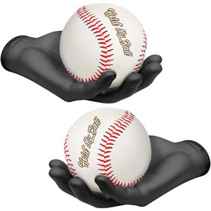 Soporte de Pared para Pelotas Hold My Ball, para Pelotas de Béisbol, Tenis y Cricket, Negro, Accesorios Esculpidos para Mano Izquierda/Derecha - Product Image 1