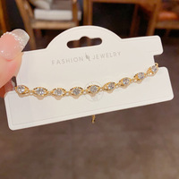 Bracelet ovale en cuivre doré luxueux et exquis, incrusté de zircon, design unique, cadeau de mode pour femmes, accessoires pour poignet