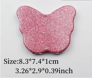 Miroirs compacts papillon très vendus, mini miroir de maquillage de poche pas cher en forme de papillon - Product Image 3