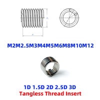 SS304 Tangless Helical Inserts (M3-M12) Debris-Free Installation for Aerospace & Automotive. ISO/DIN Standard, M3-M12 Available.