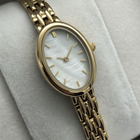 Montres de luxe pour femmes, acier inoxydable de haute qualité, mouvement japonais, cadran personnalisé en perles, montres vintage à la mode en or pour femmes
