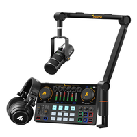 Microphone Dynamique de Podcast MAONO PD400X XLR Robuste et Stable, Pack d'Équipement de Podcast avec Support de Microphone Ultra Résistant pour la Radio