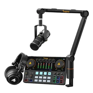 MAONO PD100 XLR Dynamic Podcast Microphone Sturdy & Stable, Podcast Equipment Bundle Heavy Duty Microphone Stand for Radio