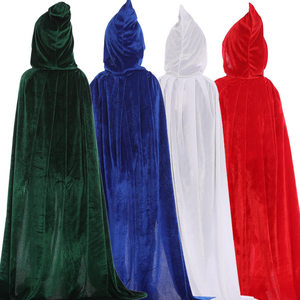 Capa de terciopelo con capucha para Halloween, disfraz medieval de bruja, Wicca, vampiro, disfraz de Halloween - Product Image 5