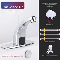 Robinet de lavabo à induction mains libres en laiton nickelé avec capteur automatique – Vente en gros pour salles de bain commerciales, support personnalisé