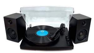Tourne-disque pour <span class=keywords><strong>vinyle</strong></span> avec haut-parleurs, tourne-disque <span class=keywords><strong>Bluetooth</strong></span> pour disques vinyles avec haut-parleurs stéréo HiFi 36W, cartouche magnétique - Product Image 3