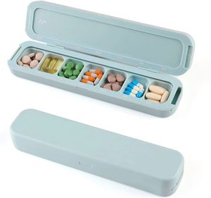 Portable <b>7</b>-Day Pill Organizer Weekly Medicine Box With <b>7</b> Compartments for Pills, <b>Tablets</b> & Vitamins - Product Image 2