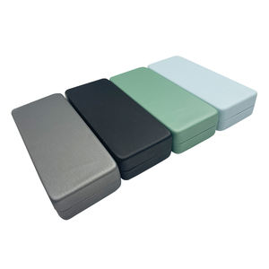 กล่องแก้วทรงสี่เหลี่ยมผืนผ้าหรูหราคอนแทคเลนส์หนังโลหะแบบพับได้กล่องใหญ่กล่องใส่แว่นกันแดดสำหรับเดินทาง - Product Image 4