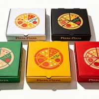 Boîte à pizza sur mesure avec logo, en carton ondulé kraft, pour restaurant de restauration rapide