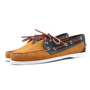 Jamaïque cousu à la main jaune marine <span class=keywords><strong>nubuck</strong></span> cuir mocassin cuir chaussette doublure non marquant semelle en caoutchouc antidérapant hommes <span class=keywords><strong>chaussures</strong></span> <span class=keywords><strong>bateau</strong></span> - Product Image 1