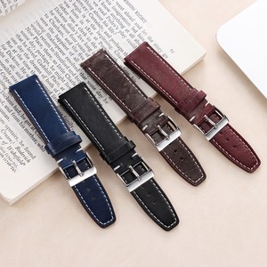 Correa de Reloj Lionorm de Cuero Genuino de Lujo con Liberación Rápida de 20mm 22mm para <span class=keywords><strong>Huawei</strong></span> <span class=keywords><strong>GT2</strong></span> GT3 Samsung, Brazalete de Repuesto - Product Image 2