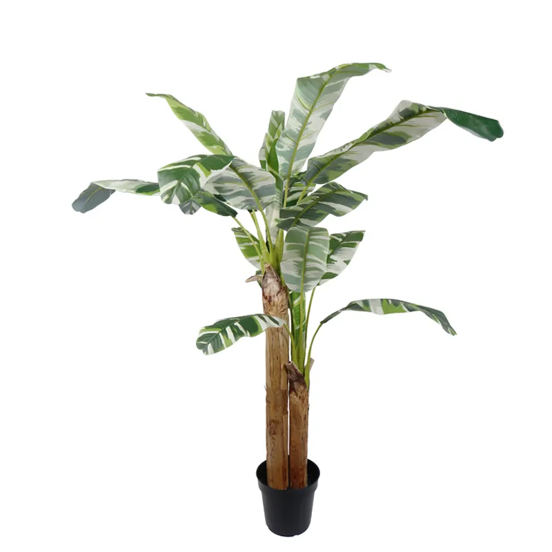 Planta Artificial, árbol de plátano, hoja grande para decoración del hogar, productos, hojas falsas, maceta