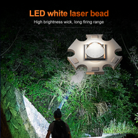 Mini Portable Travail Lumière En Plein Air Randonnée Rechargeable Led Torche Lumière Étanche Phare Blanc Laser Lanternes Phare