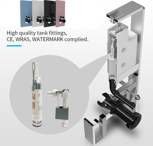 Citerne dissimulée pour toilettes suspendues, mécanisme de <span class=keywords><strong>chasse</strong></span> d'eau en céramique, toilettes modernes avec citerne en verre - Product Image 5