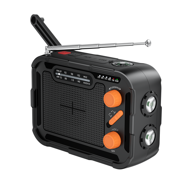 2025 New Products Outdoor Emergency High Capacity 5000mAh Solar Powerbank Radio AM/FM Internet Radio Portable Speaker