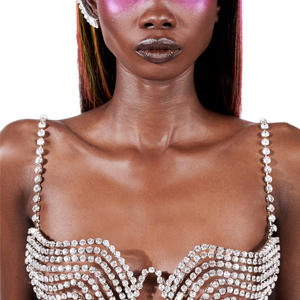 <span class=keywords><strong>SHIHAN</strong></span>-Cadena de cuerpo brillante con diamantes de imitación para mujer, Sujetador con forma de concha, joyería corporal para mujer, Bikini, ropa interior, cadena de joyería 2022 - Product Image 2