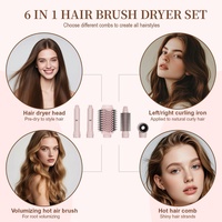 Sèche-cheveux et brosse coiffante professionnels ioniques à 2 vitesses, moteur BLDC 1200-1500W, avec diffuseur pour séchage et bouclage, usage domestique