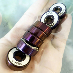 Pro Skateboard UK 长板定制标志 8*22*7 毫米 ABEC-11 彩色混合陶瓷 608ZZ 滑板轴承 - Product Image 1