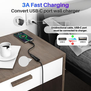 Adaptador USB 3.0 Tipo C OTG LUNG KAY de 20 cm con Cable Trenzado, Transferencia de Datos Superrápida de 5 Gbps, Carga Rápida de 3 A para Auriculares de Computadora - Product Image 3