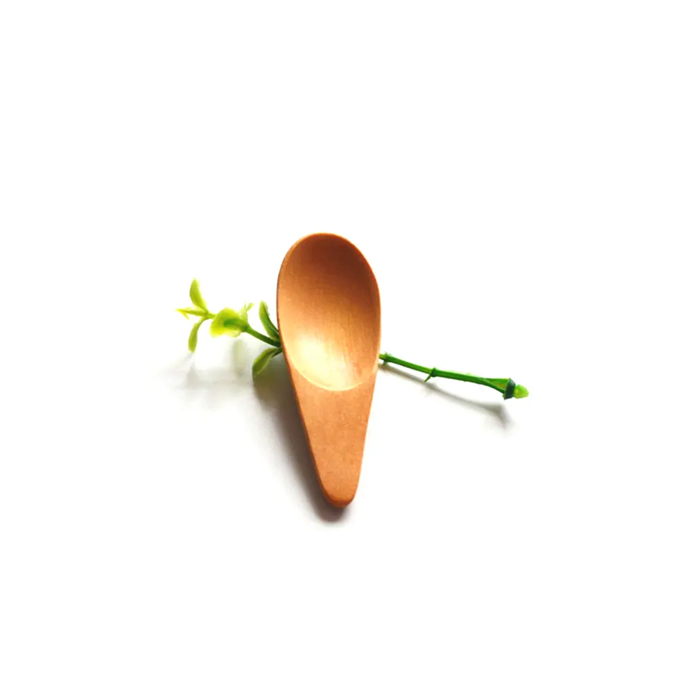Натуральная бамбуковая ложка, ложка для чая с индивидуальным логотипом, мини-ложка для чая с короткой ручкой