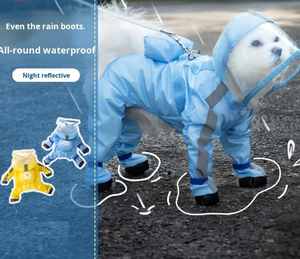 ODM – Nouveaux sweats à capuche imperméables et écologiques à quatre pattes pour petits chiens (Bichon) – Collection Hiver Classique - Product Image 4
