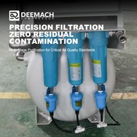 Compresseurs d'air à spirale silencieux DEEMACH 7,5 kW 10 CV 380 V, compresseur d'air tout-en-un à entraînement direct, moteur PM 2*3,7 kW, réservoir de 300 L, sécheur