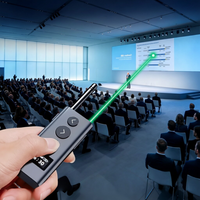 Control Remoto Inalámbrico para Presentaciones con Láser Verde de 433MHz, Anti-Interferencia, con Temporizador de Batería y Pantalla de Señal para Auditorio/Sala de Conferencias