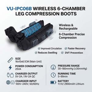 Masajeador <span class=keywords><strong>de</strong></span> Piernas <span class=keywords><strong>de</strong></span> Compresión por Presión <span class=keywords><strong>de</strong></span> Aire Inalámbrico <span class=keywords><strong>de</strong></span> 6 Cámaras para Atletas <span class=keywords><strong>Profesionales</strong></span>, para una Recuperación Más Rápida y Reducción del Edema - Product Image 3
