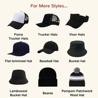 En stock, bonnet d'hiver en acrylique 100% multicolores, doux et chaud, à revers, tricoté, avec logo personnalisé pour hommes