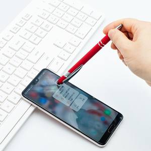 ホット販売2 in1多機能プロモーションメタルスタイラスボールペンアルミタッチスクリーンボールペンカスタムロゴ付き - Product Image 5