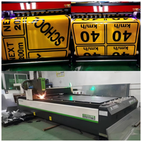 Panneau de signalisation routière à LED solaire, en aluminium réfléchissant, lumière d'avertissement routière haute visibilité, signalisation de limitation de vitesse