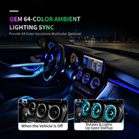 Vente en gros usine : Éclairage d'ambiance 64 couleurs pour sorties d'air avant W205, compatible Mercedes-Benz Classe C 2015-2021, diffuseur d'air LED