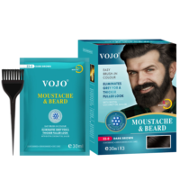 Teinture à barbe professionnelle VOJO pour hommes, 30 ml * 3, formule végétale sans ammoniaque, teinte brillante longue durée, étiquette privée OEM