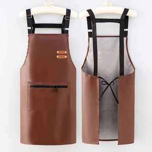 Delantal de Trabajo Impermeable y Resistente al Aceite, de Cuero PU Suave, para Restaurante, Tienda, Lavado de Autos - Product Image 1
