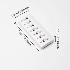 Organizador de Pastillas Reutilizable con Respaldo Curvo, Indicadores Codificados por Color, Diseño Antideslizante, Portátil - Product Image 2