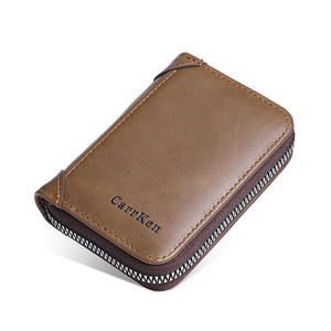 Cartera <span class=keywords><strong>de</strong></span> Cuero PU <span class=keywords><strong>de</strong></span> Lujo para Hombre CarrKen, Tarjetero con Cremallera Personalizado para Licencia <span class=keywords><strong>de</strong></span> <span class=keywords><strong>Conducir</strong></span> - Product Image 1