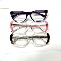 Monture de lunettes optiques unisexe en acétate épais et de grande taille, style œil de chat, tendance, rétro, à monture complète et massive, marque OEM, toutes tailles