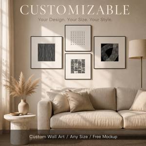 <span class=keywords><strong>Peinture</strong></span> décorative abstraite médiévale française noir et blanc sur toile encadrée de haute qualité pour salon, tableau mural pour restaurant - Product Image 1